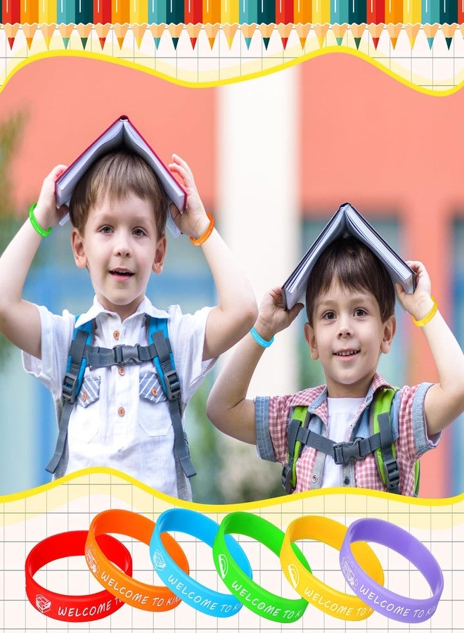 WinnerWhy 36 Pcs Welcome to Kindergarten Party Rubber Bracelets Back to School Silicone Wristbands First Day of School Party Supplies Prize Goodie Bag Favors Gifts for Kids Students - Image 2